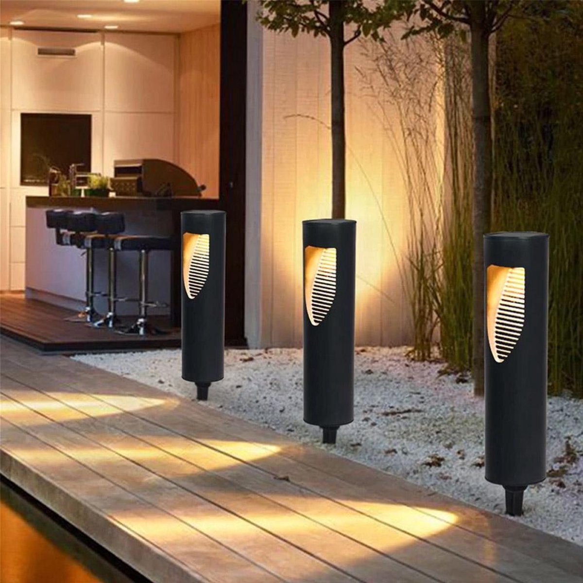 4 designer LED solar tuinverlichting zonder kabel - zonne energie -... | bol.com