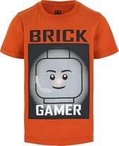 Lego Brick Gamer T-Shirt Caramel Brown - Maat 140