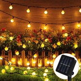Fancylifestyle®️ Lichtsnoer Buiten - Zonne Energie - Cotton Ball Lights - Lichtslinger 10 Meter, 100 LED Lichtjes – Sfeerverlichting – Tuinverlichting