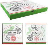 Set van 4 lege pizzadozen - Pizzadoos karton 30 cm - 4 stuks