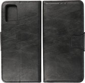 Samsung Galaxy A03s Hoesje - Portemonnee Book Case - Kaarthouder & Magneetlipje - Kunstleer - Zwart