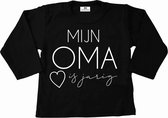 Shirt oma jarig-verras oma met dit leuke shirtje-mijn oma is jarig-Maat 98