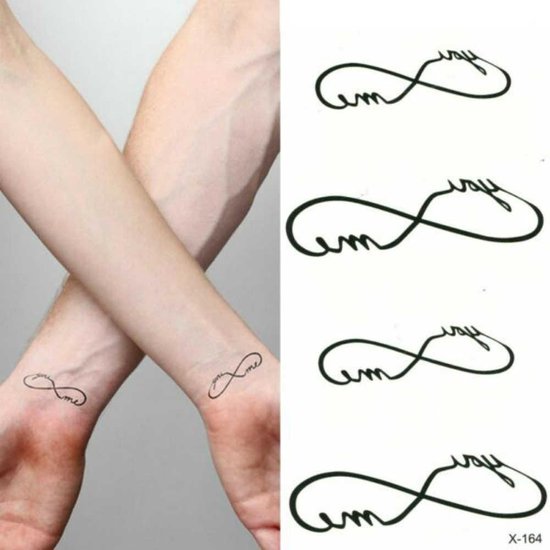 Oneindigheid Tattoo - Tattoos Kinderen - Fenom Tattoos ® - Plak Tattoos  Volwassenen -... | bol.com