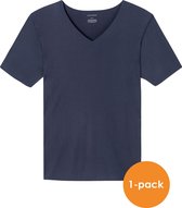 SCHIESSER Laser Cut T-shirt (1-pack) - naadloos met diepe V-hals - donkerblauw - Maat: L