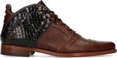 Rehab - Heren -  Kurt snake bruine veterschoenen met crocoprint - Maat 44