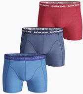 Bjorn Borg 3-Pack Boxershorts Blauw / Donkerblauw / Rood | Maat S