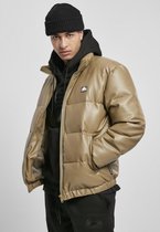 Southpole Jacket -XL- Imitation Leather Bubble Groen/Bruin