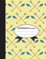 Composition Notebook, 8.5 x 11, 110 pages: Boho Yellow