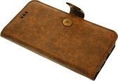 Made-NL Handgemaakte Samsung Galaxy S6 Edge book case zacht soepel bruin vintage leer hoesje