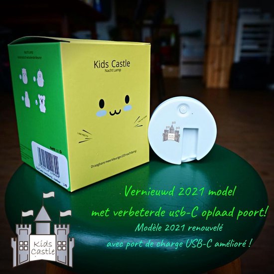 Kids Castle 8 kleurig LED Nachtlampje Kinderen - Koala - Accu - Oplaadbaar - Tafellamp - Leeslamp - Kids Castle