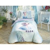 Disney - Frozen II Dubbelzijdig Dekbedovertrek SET Eenperson | Elsa & Anna Duvet Cover Set, %100 Organic Katoen, (3 stuks) Dekbedovertrek + Hoeslaken + Kussensloop | Beddengoedset voor kinder