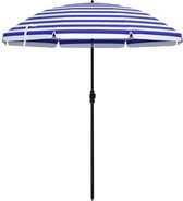 MIRA Home - Parasol  - Zomer - Polyester - Wit/blauw - 180x160