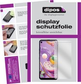 dipos I 6x Beschermfolie helder compatibel met LG Q70 Folie screen-protector (expres kleiner dan het glas omdat het gebogen is)