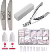 GUAPÀ - Kunstnagel Tips Voordeel Set 500 stuks - Wit French Manicure Tips met Nagellijm Tipknipper en Nagel Vijlen - Tips voor Acryl Nagels & Gel nagels / Hoge Kwaliteit - Professi