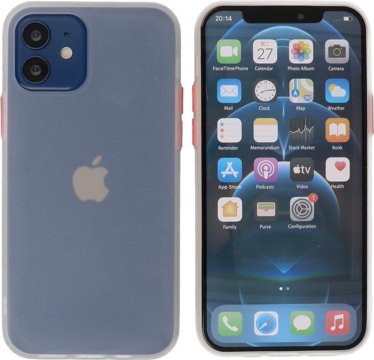 iPhone 12 Mini Hoesje - Back Cover Telefoonhoesje - Wit