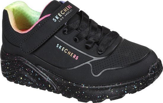 "Skechers Uno Lite-Rainbow Specks Meisjes Sneakers - Zwart;Multicolour - Maat 34"