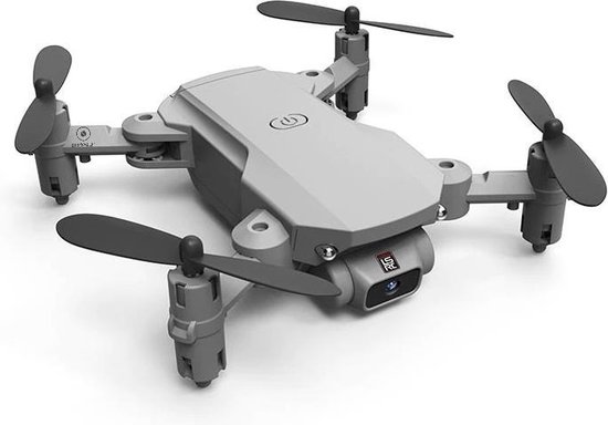 LUXWALLET Nocchi 3D - 10KM/h - 52 Gram - Kids Mini Drone - 480P Resolutie - Opvouwbaar - Opbergcase - Grijze Drone + 2x Accu