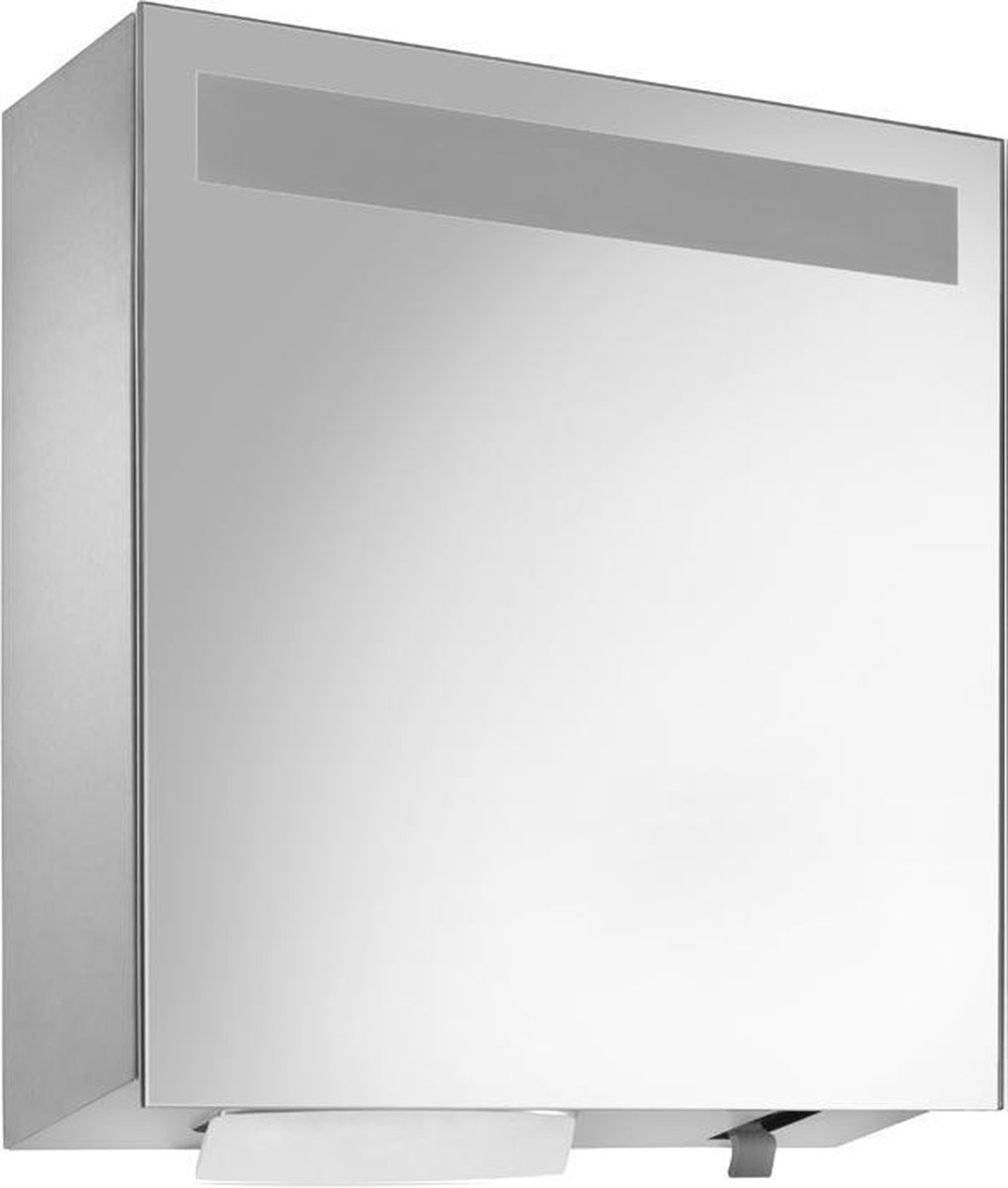 RVS spiegelkast WP650 met zeep- en handdoekdispenser van Wagner EWAR
