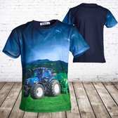 S&C Tractor/Trekker shirt h50 - New Holland - Donkerblauw - Maat 146/152