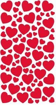 Purple Peach Sticker Hearts Red - 466