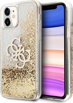 Limited Edition GUESS iPhone 11 6.1" Gouden Hardcase Liquid Glitter