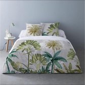 2-Persoonsdekbedovertrek Travelers Palm 240x220 cm - met 2 kussenslopen- 100% percale katoen