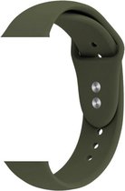 Geschikt voor Apple Watch Bandje - Apple watch bandjes - Siliconen - Donkergroen - 38/40mm