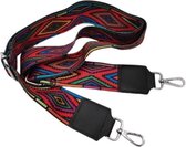 THL Design - Schouderband Voor Tas – Tassenriem – Tas Hengsel - Bag Strap - Verstelbaar – Zilverkleurig – Rood Multicolour
