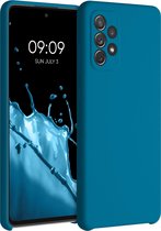 kwmobile telefoonhoesje voor Samsung Galaxy A72 - Hoesje met siliconen coating - Smartphone case in Caribisch blauw