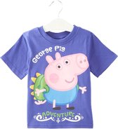 George Pig t-shirt - blauw - George van Peppa Big shirt - maat 92