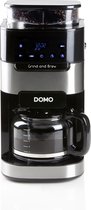 Domo DO721K - Koffiemachine met bonenmaler - RVS/Zwart