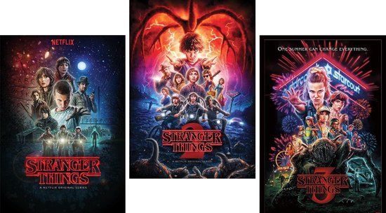 Affiches Stranger Things - lot de 3 affiches différentes - format 61 x 91,5 cm