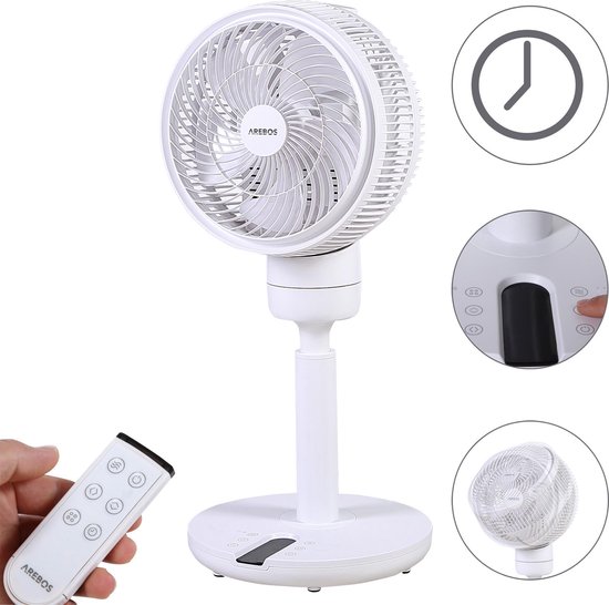 Arebos Ventilatoren Vloer - Vloerventilator 30cm - 3 Snelheden
