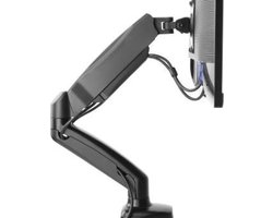 Ergonomique ErgoSwing - Ergonomische Monitor Beugel - Monitor Arm met Gasveer - Bureauklem of Bladdoorvoer - 360º - Voor 1 scherm - 13-27 inch - Zwart