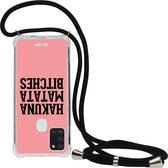 Casetastic Samsung Galaxy A21s (2020) Hoesje met koord - Lanyard Case - Hakuna Matata Bitches Print