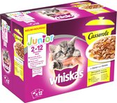 Whiskas Casserole kattenvoeding 2 x 12 maanden voordeelpack - gelei - gevogelte - 4080 gram