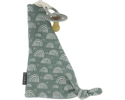 Louka speendoekje driehoek regenboog groen| meisje | jongen | Hydrofiel katoen|speenknuffel| speen |