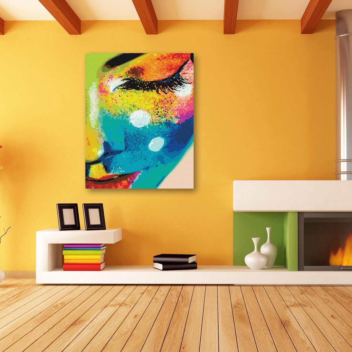Schilderen Op Nummer Volwassenen DIY Paint By Number Compleet Hobby Pakket op Frame met Vernis - ®Arty Bee - Arty Vrouw 40x50cm — afbeelding 3