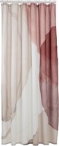 Sealskin Earth - Rideau de douche 180x200 cm - Polyester - Rose foncé / Blanc cassé
