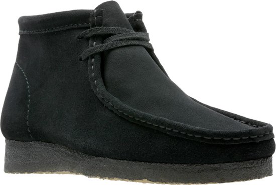 Clarks - Heren schoenen - Wallabee Boot - G - black suede - maat 10,5 |  bol.com