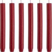 Cactula | Dinerkaarsen - Dikke kaarsen - Antiek Rood - 30 x 2.6 cm - 6 stuks - 20 Branduren