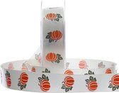 Lint satijn pompoen Halloween 22mm x 20m | verpakkingslint | geschenkverpakking | decoratie | huwelijk | jubileum | versiering | hobby | knutsel