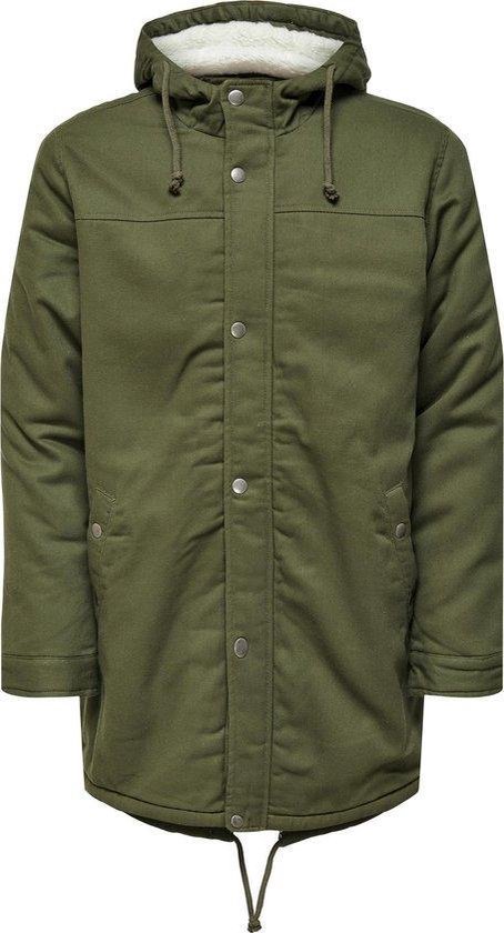 ONLY & SONS ONSALEX TEDDY PARKA JACKET EXP RE VD Heren Jas - Maat S