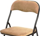 Klapstoel met zithoogte van 43 cml Vouwstoel velvet zitvlak en rug bekleed - stoel - tafelstoel- stoel - tafelstoel - klapstoel - Velvet klapstoel - Luxe klapstoel - Met kussentjes