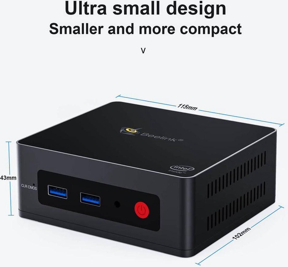 Beelink GK35 N3350 4-64 GB Windows 10 mini pc - Nieuw koelingssysteem ...