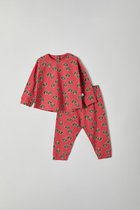 Woody - Meisjes pyjama, roze wasbeer - 212-3-PZG-Z/926 - maat 80