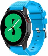 Strap-it Samsung Galaxy Watch 4 - 44mm siliconen bandje - lichtblauw
