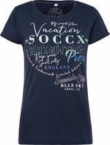 Soccx ® T-shirt met ronde hals en print aan de voorkant