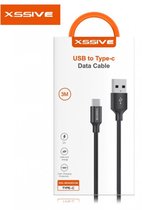 Xssive Braided USB Type-C Cable 3m