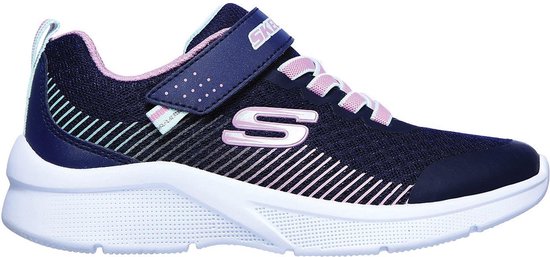 Skechers Sneakers - Maat 35 - Meisjes - navy - roze | bol.com